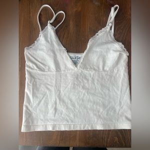 brandy melville/ john galt white lace tank